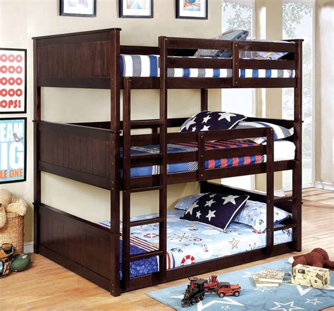 triple bunk bed full size